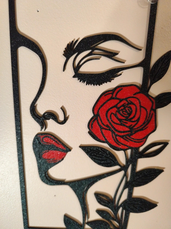 Décoration Murale Visage Femme & Rose – Image 2